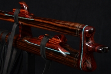 Macassar Ebony Native American Flute, Minor, High D-5, #F19Ca